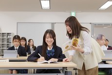 先生のサポートを受けて学ぶ生徒