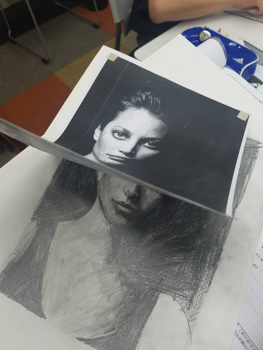 秋葉原 授業風景 写真模写 秋葉原第二校 通信制高校のヒューマンキャンパス高校