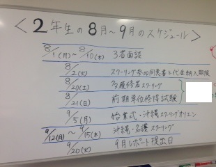 生徒がいない教室だから～書いてました～