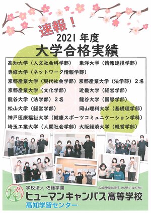 【高知】速報  2021年度大学合格実績