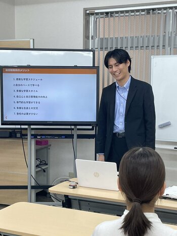 【熊本】卒業生が授業に来てくれました。