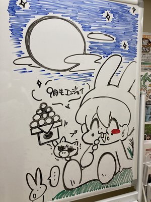 【名古屋第二】名古屋第二名物 エレベーター前のイラストε=(っ*'з')っ