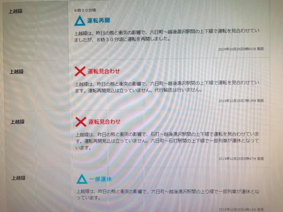 【十日町】電車遅延の原因は○○？