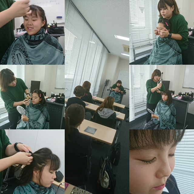 大宮第二 第一回 メイク 美容コースの授業風景 大宮第二校 通信制高校のヒューマンキャンパス高校