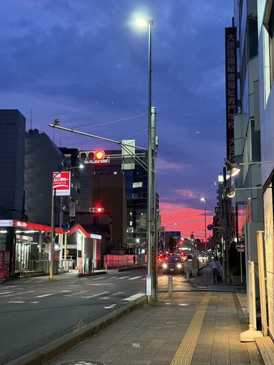 【大宮】台風接近前の怪しげな夕焼け🌆
