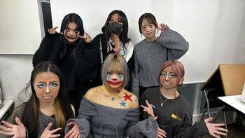 【大阪心斎橋】メイク美容専攻　ヤマンバギャル＆クラウンメイクにチャレンジ✨