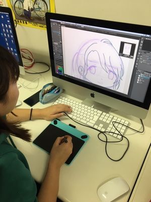 仙台 Cgイラストの授業風景レポ ペンタブ練習中 通信制高校のヒューマンキャンパス高校 ヒューマンキャンパスのぞみ高校