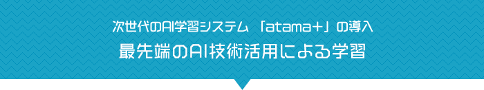 最先端のAI技術活用による学習